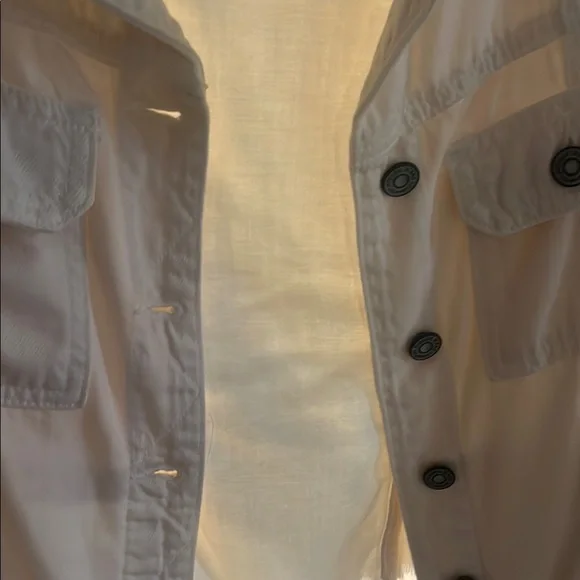 Hidden Frayed White Denim Jacket s never worn/ brand new - Picture 3 of 5